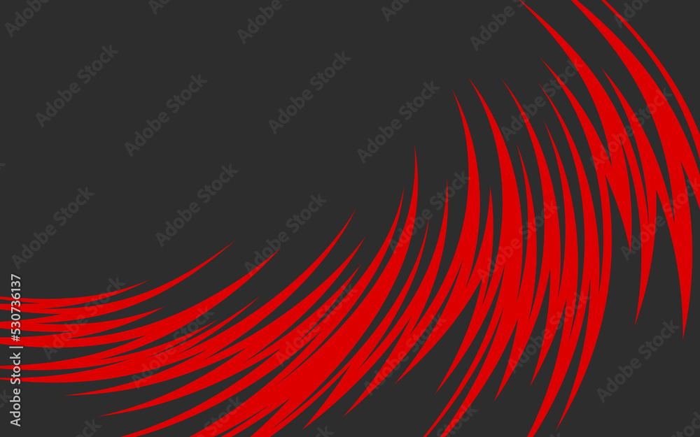 Poster abstract background with curved spikes pattern and with some copy space area
