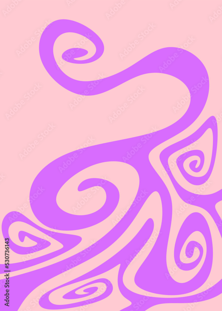 Poster abstract background with wavy and curly lines pattern