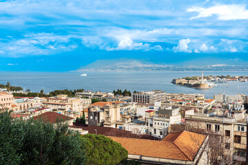 Fototapeta na wymiar Seascapes and Buildings in Messina, Italy