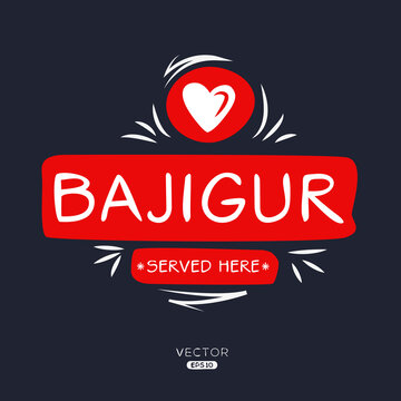 Creative (Bajigur) drink, Bajigur sticker, vector illustration.