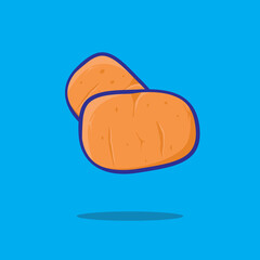 potato vector flat design, concept vegetable icon. suitable as an icon, symbol, sticker, or other needs