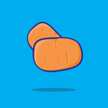 potatoe vector flat design, concept vegetable icon. suitable as an icon, symbol, sticker, or other needs