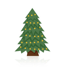 Christmas tree isolated on white background