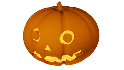 halloween pumpkin jack o lantern scary face with light glowing inside