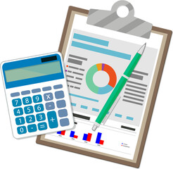 Financial report concept