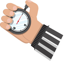 Analog chronometer timer counter, stopwatch.