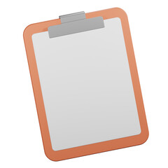 clipboard with paper 3d icon