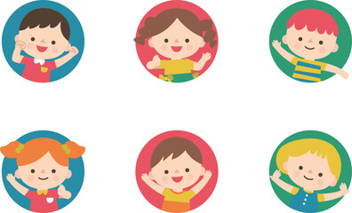 飛び跳ねる元気な子供達