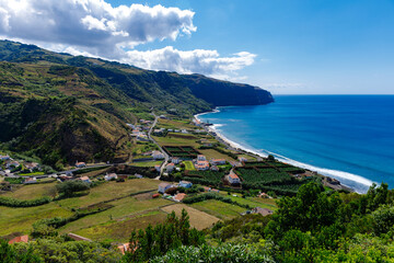 Fototapeta na wymiar Azores island, coastline of Santa Maria