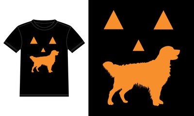 Golden Retriever Halloween Pumpkin Funny Halloween T-Shirt