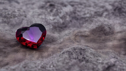 Obraz premium Heart-shaped gemstone