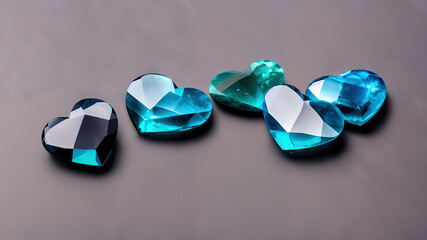Heart-shaped gemstones