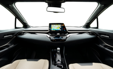 Interior of autonomous car-PNG file