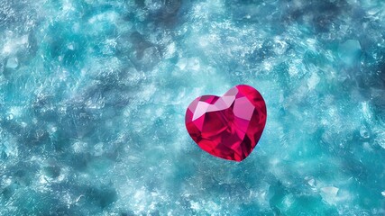 Fototapeta premium Heart-shaped gemstone