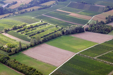 Kulturlandschaft aus der Vogelperspektive