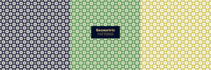 幾何花柄 Geometric  pattern flower dots