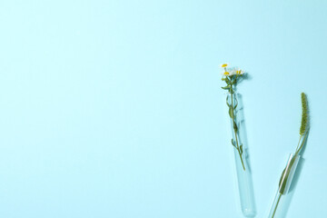 Concept of biology research, space for text