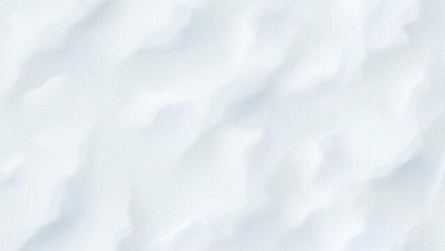 Realistic texture of white snow. Vector illustration with top view on realistic white snow.