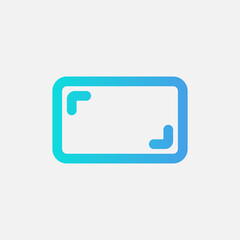 Fototapeta premium Frame icon in gradient style about camera, use for website mobile app presentation