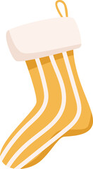 Christmas socks for Christmas. PNG illustration.