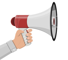 Megaphone icon, social media marketing concept