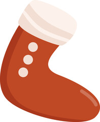 Christmas socks for Christmas. PNG illustration.