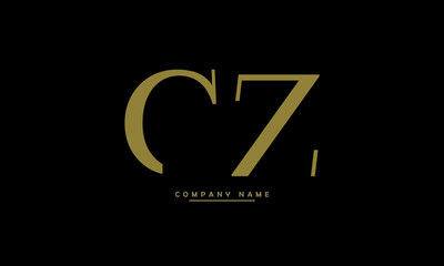 CZ, ZC, C, Z Abstract Letters Logo Monogram - obrazy, fototapety, plakaty