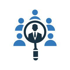 People, search, human resources icon. Editable vector graphics.