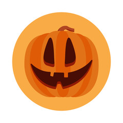 Halloween pumpkin design. Vector illustrations for prints, stickers, invitation cards, web design, blogs, social media, and more.