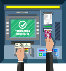Bank ATM. Automatic teller machine.