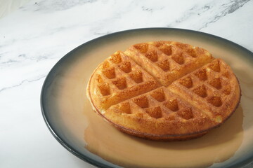waffle on a plate