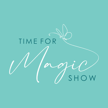Time for magic show typographic slogan for t-shirt prints vector, posters and other uses.