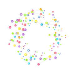 Social media marketing icons internet tags target