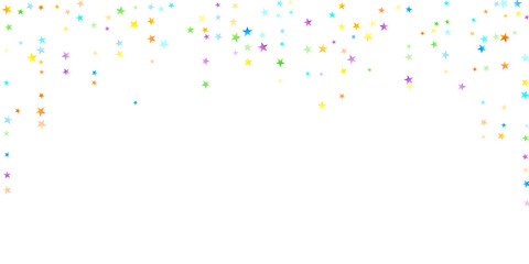 Rainbow Festive Confetti. Carnival Star Falling. - 530750111