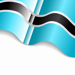 Botswanan flag wavy abstract background. Vector illustration.