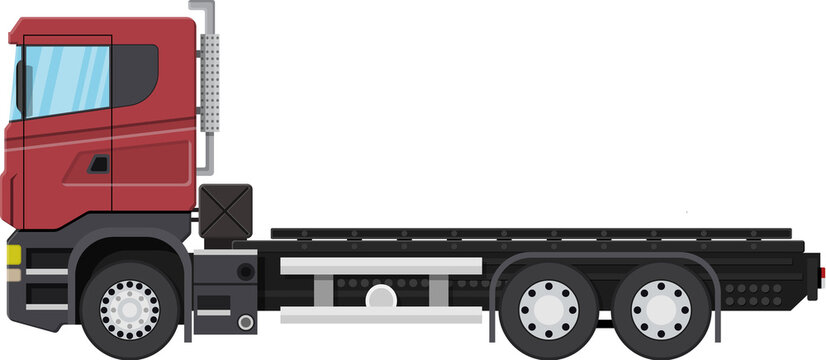 Cargo delivery truck with platform