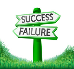 Success or failure decision sign