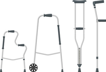 Mobility aids, walker, crutches, quad cane
