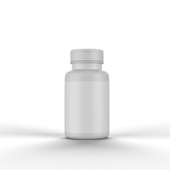 Matte Pill Bottle PNG no background with label