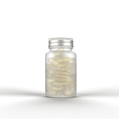 Frosted Glass Pills Bottle