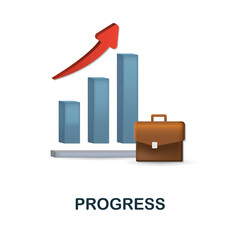 Progress icon. 3d illustration from business plan collection. Creative Progress 3d icon for web design, templates, infographics and more