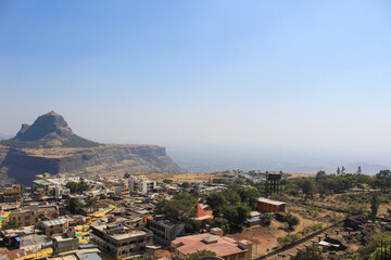 Shree Saptashrungi Nivasini Devi Gadh aerial view, near Datta Mandir, Saptashurngi, Nashik,  Maharashtra, India