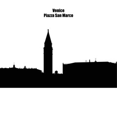Fototapeta premium silhouette of venice city