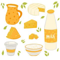 food, illustration, milk, vector, fruit, drink, glass, jar, icon, set, jam, cartoon, breakfast, cup, juice, tea, bottle, vegetable, orange, healthy, label, isolated, cheese, meal, green png