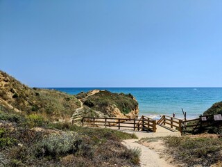 very nice view to the sea in portugal