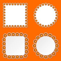 Lion with frame for banner, poster, and greeting card