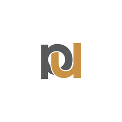 PU, UP, Abstract initial monogram letter alphabet logo design © mrshamsjamans