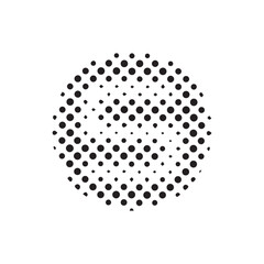 S letter in halftone dot style circle logo
