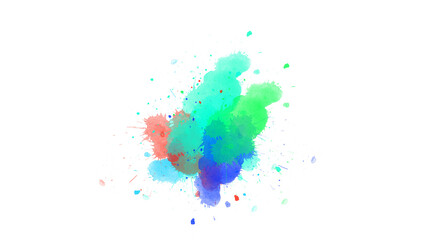 watercolor paint brush stroke. ink splash transition. Abstract inkblot, splat, fluid art, overlay, alpha matte composition, spread on a transparent background. ink transition splatter blot spreading.