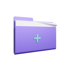 Fototapeta premium Add new folder icon 3d rendering illustration